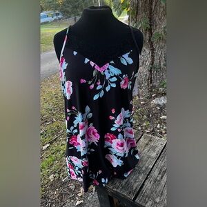 JOYSPUN NWT WOMENS LARGE FLORAL SLIP NIGHTGOWN